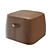 Saddlebag Stone Leather Ottoman 3D model small image 1