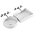 Alape ProShield White Countertop Washbasin 3D model small image 2
