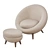  Luxury Susan Armchair Set 3D model small image 1