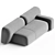 Suiseki Modular Sofa System 3D model small image 2