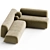 Modern Modular Suiseki Sofa Set 3D model small image 2