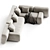 Elegant Suiseki Sofa System 3D model small image 3
