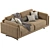 Refined Modern César Sofa 3D model small image 3