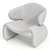 Vintage Style Olivier Armchair Model 3D model small image 4