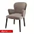 Modern Wood Accent Chair 3D model small image 1