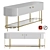 Elegant White TV Stand Nekkar 3D model small image 1