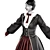 Gothic Dress 3D Model Max-FBX 3D model small image 4