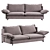 Elegant Grand Sofaclub Couch 3D model small image 1