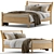 Solano Solid Wood Queen Bed 3D model small image 1
