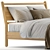 Solano Solid Wood Queen Bed 3D model small image 2