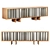 Contemporary Steel Oak Media Console 3D model small image 1