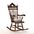 Elegant Mahogany Rocking Armchair 3D model small image 1