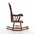 Elegant Mahogany Rocking Armchair 3D model small image 4