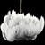 Customizable Ostrich Feather Pendant Lamp 3D model small image 2