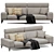 Modern Italian Blake Sofa 3D model small image 3