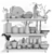 Elegant Kitchen Decor Set 3D model small image 6