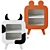 Adorable Animal-themed Kids Nightstands 3D model small image 2