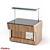 Neutral Wall Counter with Stone Top 3D model small image 1