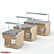 Neutral Wall Counter with Stone Top 3D model small image 3