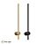 Rustic LED Wall Sconce, Metal+Silicone, Gold/Black 3D model small image 1