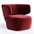 Modern Basel Easy Chair Design 3D model small image 1