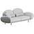 Luxury Presage Sofa by Roche Bobois 3D model small image 2