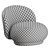 Modern Chic Arobase Armchair 3D model small image 3