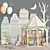 Kids Dream Bed with Pillows 3D model small image 1