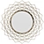 Elegant Criss-Cross Metal Mirror 3D model small image 2