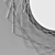 Elegant Criss-Cross Metal Mirror 3D model small image 4