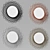 Elegant Criss-Cross Metal Mirror 3D model small image 5