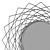 Elegant Criss-Cross Metal Mirror 3D model small image 6