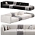 Elegant Lema Cloud Sofa Set 3D model small image 1