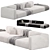 Elegant Lema Cloud Sofa Set 3D model small image 3