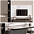 Sleek TV Wall Mount Stand 3D model small image 3