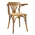 Antique Natural Wooden Vienna Chair 3D model small image 1