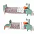 Foldable Children's Bed Willox 3D model small image 8