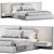 Modern Boston Bed Laskasas Design 3D model small image 6