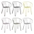 Modern Steel Outdoor Seating 3D model small image 3