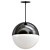 Modern White Globe Pendant Light 3D model small image 1