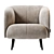 Modern Millennial Amalfi Armchair 3D model small image 3