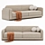 Luxurious Borga Sofa by Bruno Moinard 3D model small image 1