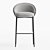 Modern Ash Wood Stool 75cm 3D model small image 4