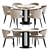 Bolzano Dining Set with B606 Stool 3D model small image 5