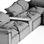 Natural Modular Fabric Cloud Ensemble 3D model small image 3