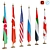 Flag Collection Kit, 6 Flags 3D model small image 1