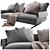  Flexform Bertton Sofa: Modern Elegance 3D model small image 2