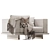 Minimalist Millimeters Malerba MS505 Sofa 3D model small image 4
