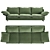 Elegant Grand Sofaclub Couch 3D model small image 2