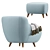 Ansil Happy Light Armchair - Comfortable Elegance 3D model small image 6